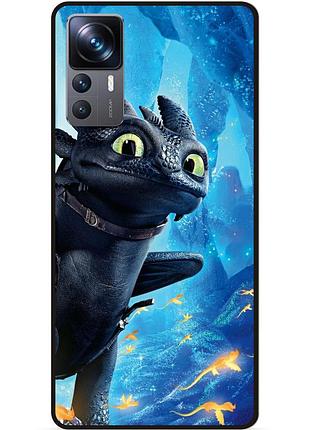 Чехол силиконовый для xiaomi 12t с рисунком как приручить дракона dragon