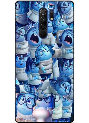 Чехол силиконовый бампер для xiaomi redmi 9 с рисунком головоломка печаль