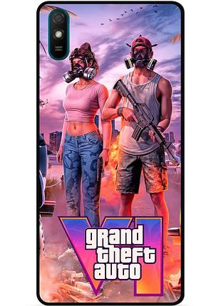 Силіконовий бампер чохол для huawei y5 2019 з малюнком gta гта