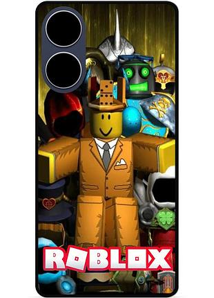 Силіконовий чохол бампер для oppo a17 з малюнком roblox гра в кальмара роблокс