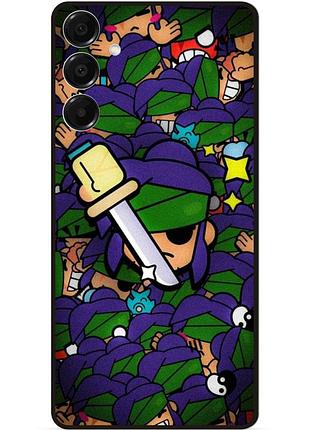 Силиконовый бампер чехол для samsung a17 стикеры бравл кэндзи brawl