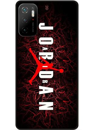 Чехол силиконовый бампер для xiaomi poco m3 pro с рисунком air jordan джордан