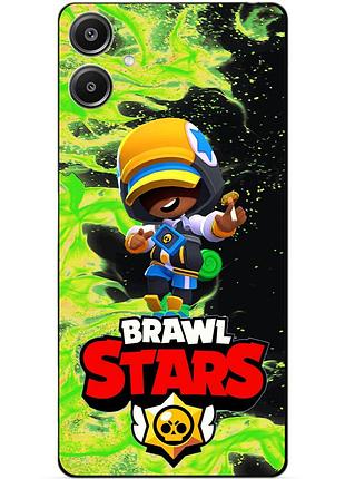 Чехол силиконовый бампер для samsung a07 с героем бравл леон финалист brawl