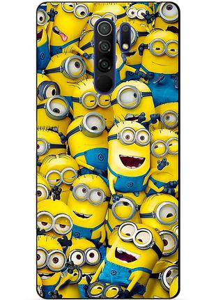 Силіконовий чохол бампер для xiaomi redmi 9 з малюнком міньйони minion
