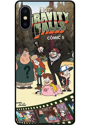 Силиконовый чехол бампер для iphone xs с рисунком гравити фолз gravity falls
