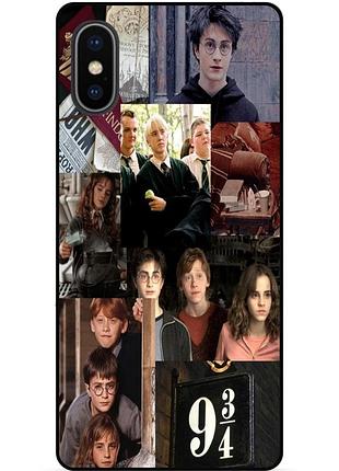 Силиконовый бампер чехол для iphone x 10 с картинкой harry potter гарри поттер