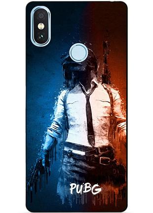 Силіконовий чохол бампер для xiaomi mi a2 з малюнком pubg пабг