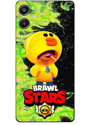 Силіконовий бампер чохол для samsung a05 з героєм бравл леон качка brawl