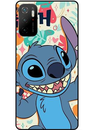 Силіконовий бампер чохол для xiaomi poco m3 pro з малюнком stitch стіч