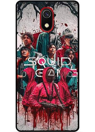 Силиконовый чехол для samsung j8 j810 с картинкой игра в кальмара