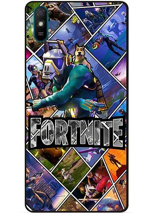 Силиконовый бампер чехол для huawei y5 2019 с картинкой фортнайт fortnite