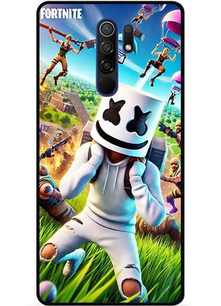Силіконовий чохол бампер для xiaomi redmi note 8 pro з малюнком фортнайт fortnite