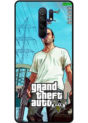 Силиконовый чехол бампер для xiaomi redmi note 8 pro с рисунком gta гта