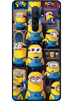 Силиконовый бампер чехол для xiaomi redmi note 8 pro с картинкой миньоны minion