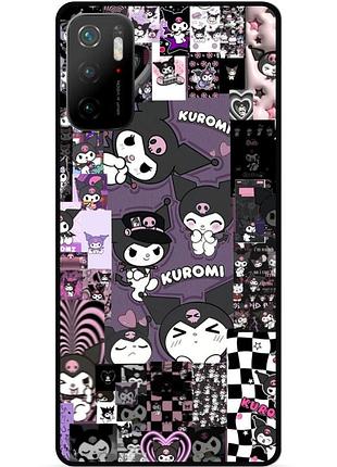 Силіконовий бампер чохол для xiaomi poco m3 pro з малюнком kuromi куроми
