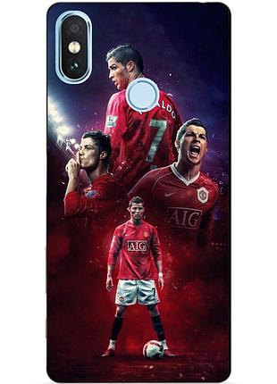 Силиконовый бампер чехол для xiaomi mi 8 с рисунком ronaldo mu роналдо