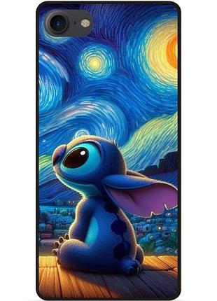 Силиконовый бампер чехол для huawei honor 7a stitch лило и стич