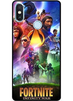 Силиконовый чехол бампер для xiaomi redmi note 5 с рисунком fortnite фортнайт