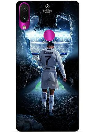 Силиконовый бампер чехол для huawei honor 8x с рисунком ronaldo роналдо