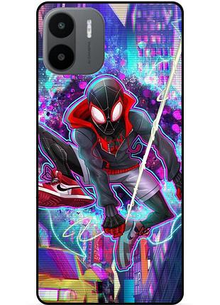 Силиконовый бампер чехол для xiaomi redmi a2 с картинкой spider man человек паук майлз моралес