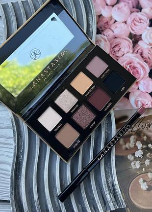 Оригінал 🔥люксовий подарунковий набір anastasia beverly hills mini soft glam deluxe trio палетка та олівець