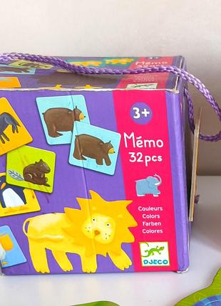 Настольная игра djeco memo мемо, набор содержит 32 детали