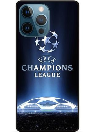 Силиконовый чехол бампер для iphone 13 pro с рисунком лига чемпионов