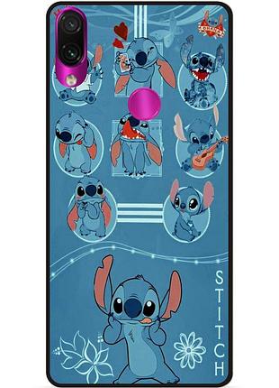 Силиконовый бампер чехол для huawei honor 10i с картинкой stitch стич