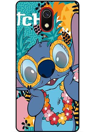 Силиконовый бампер чехол для samsung j4 j4 plus с рисунком стич stitch