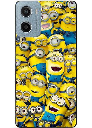 Силіконовий чохол бампер для motorola moto g05 з малюнком міньйони minion