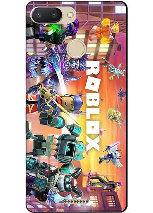 Силіконовий чохол бампер для xiaomi redmi 6 з картинкою роблокс roblox