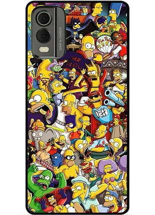 Силіконовий чохол бампер для nokia c32 з малюнком стикери гравіті фолз футурама маріо