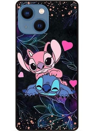 Силиконовый чехол бампер для iphone 14 с рисунком стич stitch