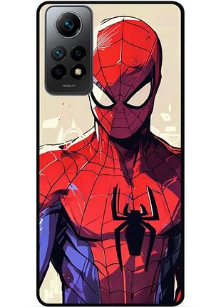 Силиконовый чехол бампер для xiaomi redmi note 11 с рисунком spider man человек паук