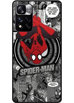 Силіконовий чохол бампер для xiaomi redmi note 11 pro plus 5g з картинкою людина-павук spider man