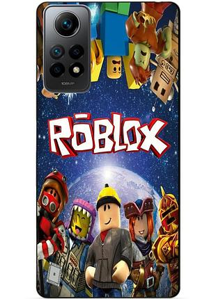 Силиконовый бампер чехол для xiaomi poco x4 pro 5g с рисунком roblox роблокс