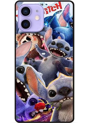 Силіконовий бампер чохол для iphone 12 з картинкою стіч stitch