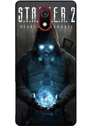 Силиконовый чехол бампер для xiaomi redmi 8a с картинкой сталкер stalker