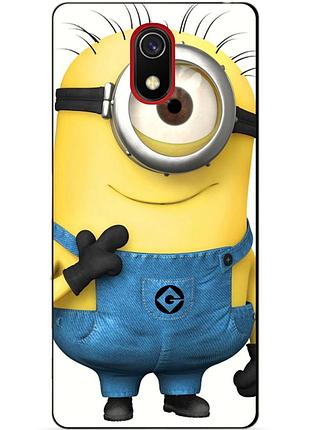 Силиконовый бампер чехол для xiaomi redmi 8a с рисунком миньон кевин minion