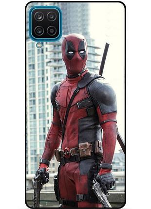 Силиконовый чехол бампер для samsung a22 с рисунком deadpool дэдпул