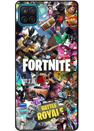 Силіконовий чохол бампер для samsung m12 з картинкою fortnite фортнайт