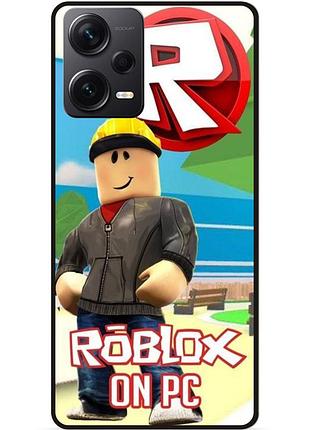 Силиконовый чехол для xiaomi redmi note 12 pro 5g с картинкой роблокс roblox