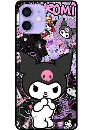 Силіконовий бампер чохол для iphone 12 з малюнком kuromi куроми
