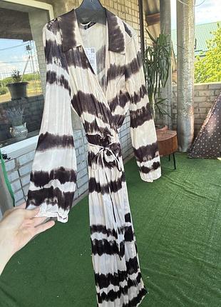 Нова плісирована сукня на запах mango tie-dye тай-дай з биркою, розмір є хс та м 5