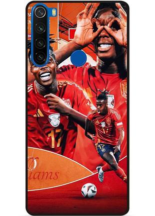Силиконовый чехол бампер для xiaomi redmi note 8 с рисунком нико уильямс nico williams