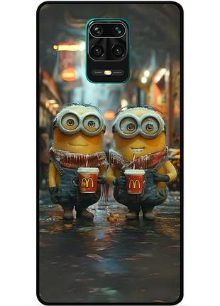 Силиконовый чехол бампер для xiaomi redmi note 9 pro с картинкой миньоны minion