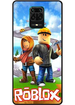 Силіконовий чохол бампер для xiaomi redmi note 9 pro з картинкою roblox роблокс
