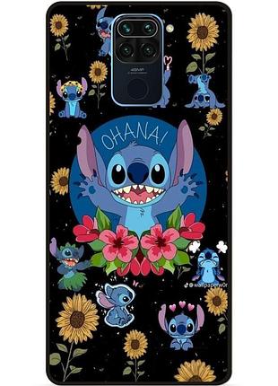 Силиконовый чехол бампер для xiaomi redmi note 9 с картинкой стич stitch