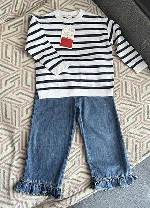 Лот речей , дитячі речі zara , джинси , светрик , кофта , лонг