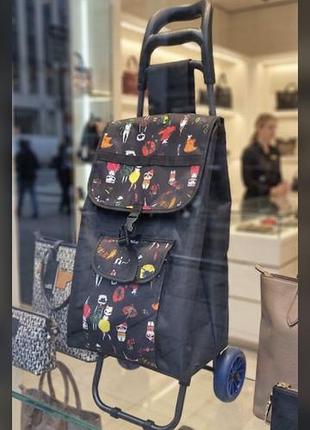 ​🛒 вместительная и стильная сумка для хозяйственной тележки на 3 кармана (только сумка )